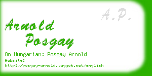 arnold posgay business card